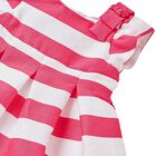 Younger Girls Pink & White Striped Dress, 1, hi-res