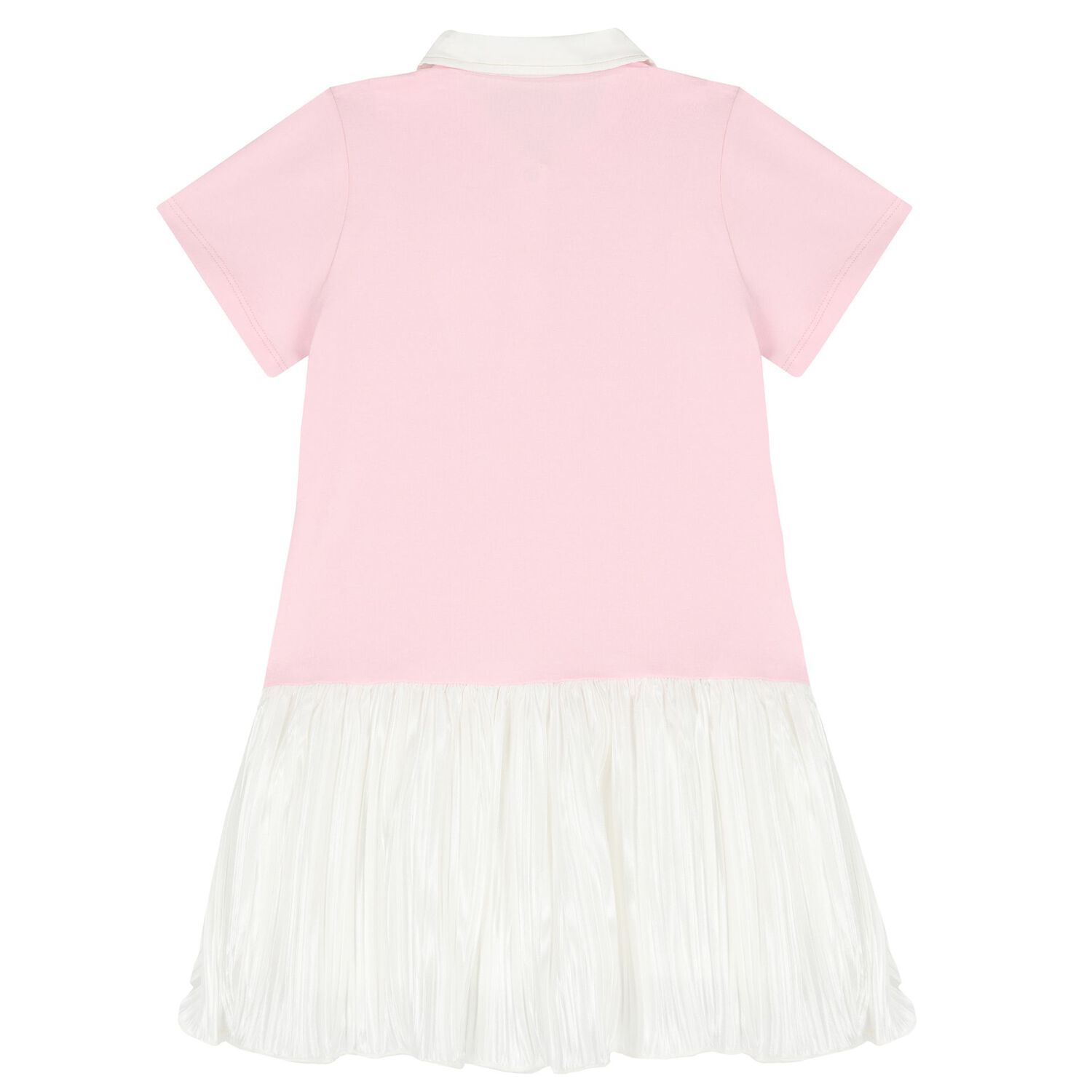 Girls Pink & Ivory Logo Dress, 2, hi-res image number null