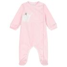 Baby Girls Pink Elephant Babygrow, 2, hi-res