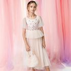 Girls Pink Tulle Dress, 1, hi-res