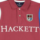 تيشيرت بولو بالشعار باللون العنابى للاولاد, 1, hi-res