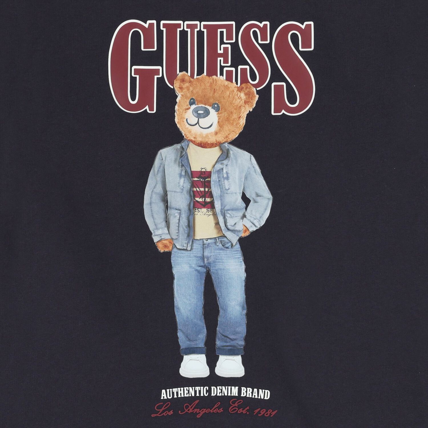 سويت شيرت اولاد بشعار تيدى بير باللون الكحلى , 3, hi-res