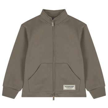 توب بسحاب بالشعار باللون البيج