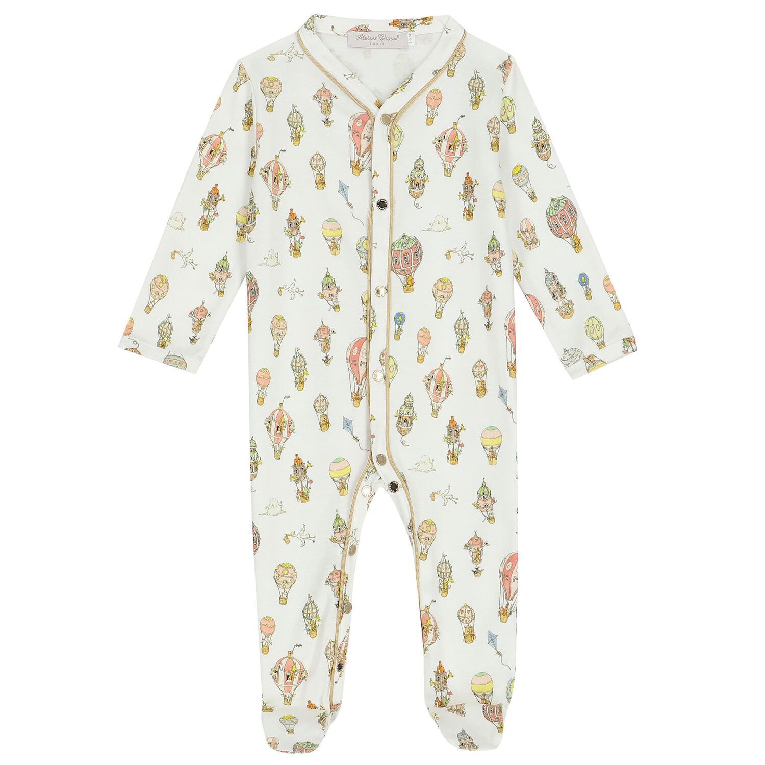 White Hot Air Balloons Babygrow Gift Set, 1, hi-res image number null