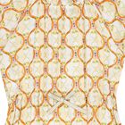 Girls Beige & White Logo Dress, 1, hi-res