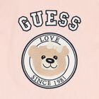Girls Pink Teddy Bear Logo Dress, 2, hi-res