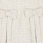 Girls Ivory Embellished Tweed Dress, 1, hi-res