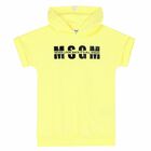 Girls Yellow Logo Hooded Dress, 1, hi-res