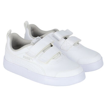 Boys White Courtflex Trainers