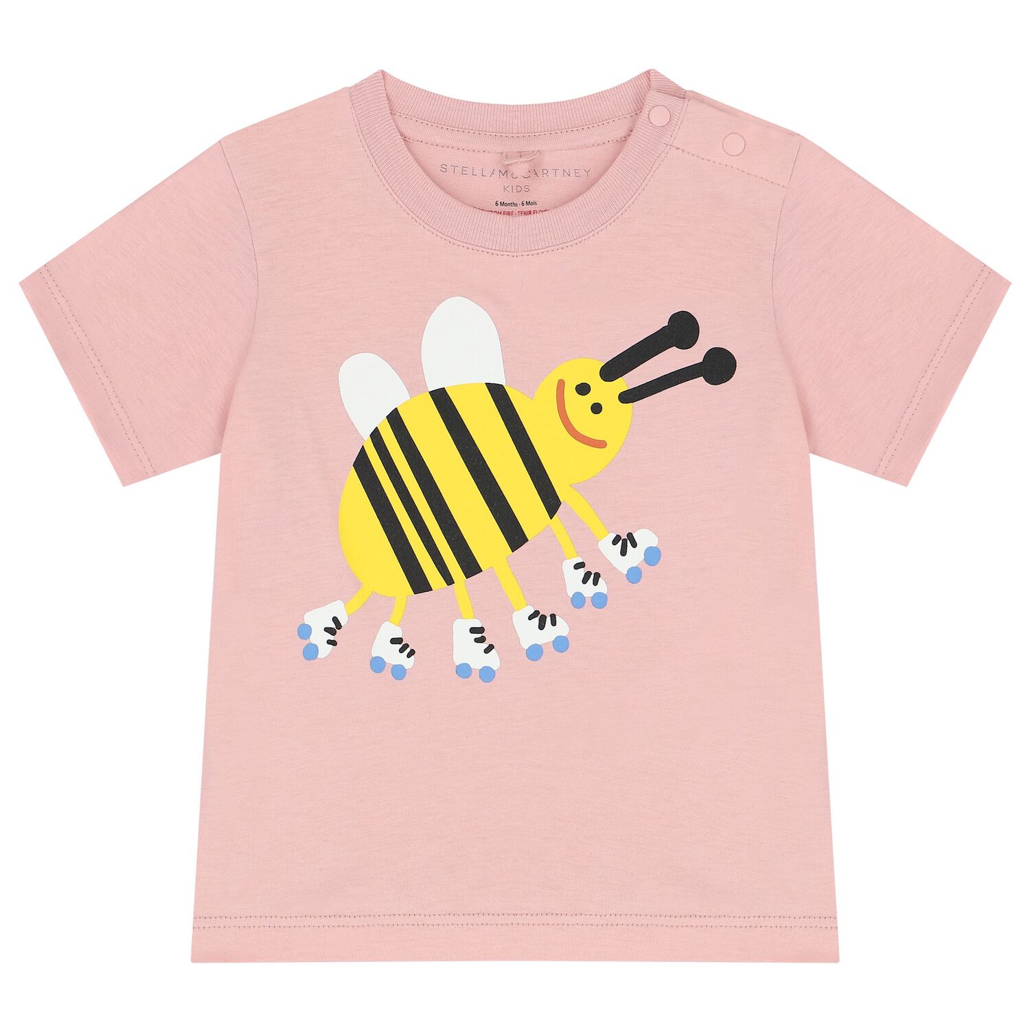 Younger Girls Pink Bee T-Shirt, 1, hi-res