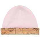 طقم هدايا ملابس أطفال بناتي بطبعة خريطة جغرافية باللونين الوردي والبيج, 2, hi-res