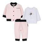 Younger Girls Pink Choupette Tracksuit Set, 1, hi-res