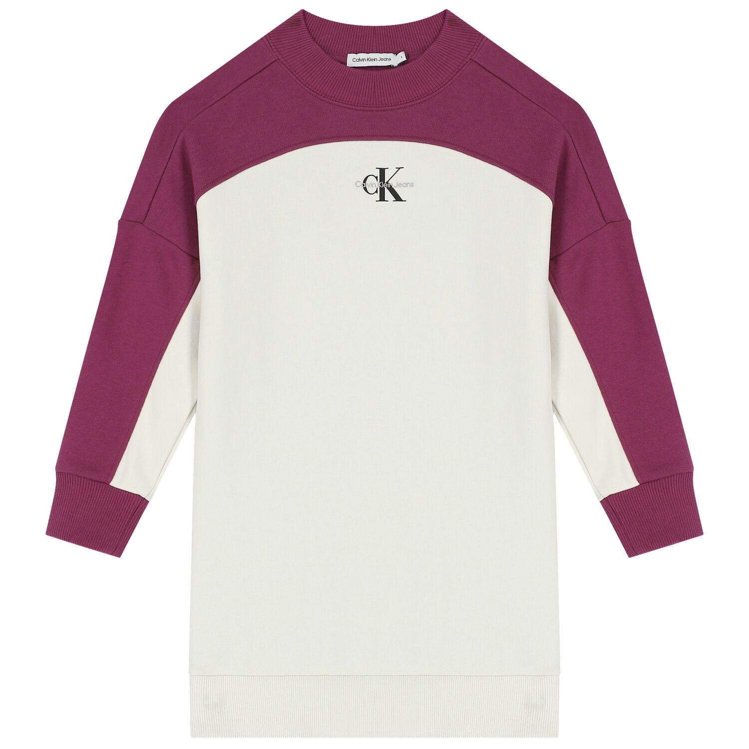 فستان بنات باللون الأرجوانى والعاجى, 1, hi-res