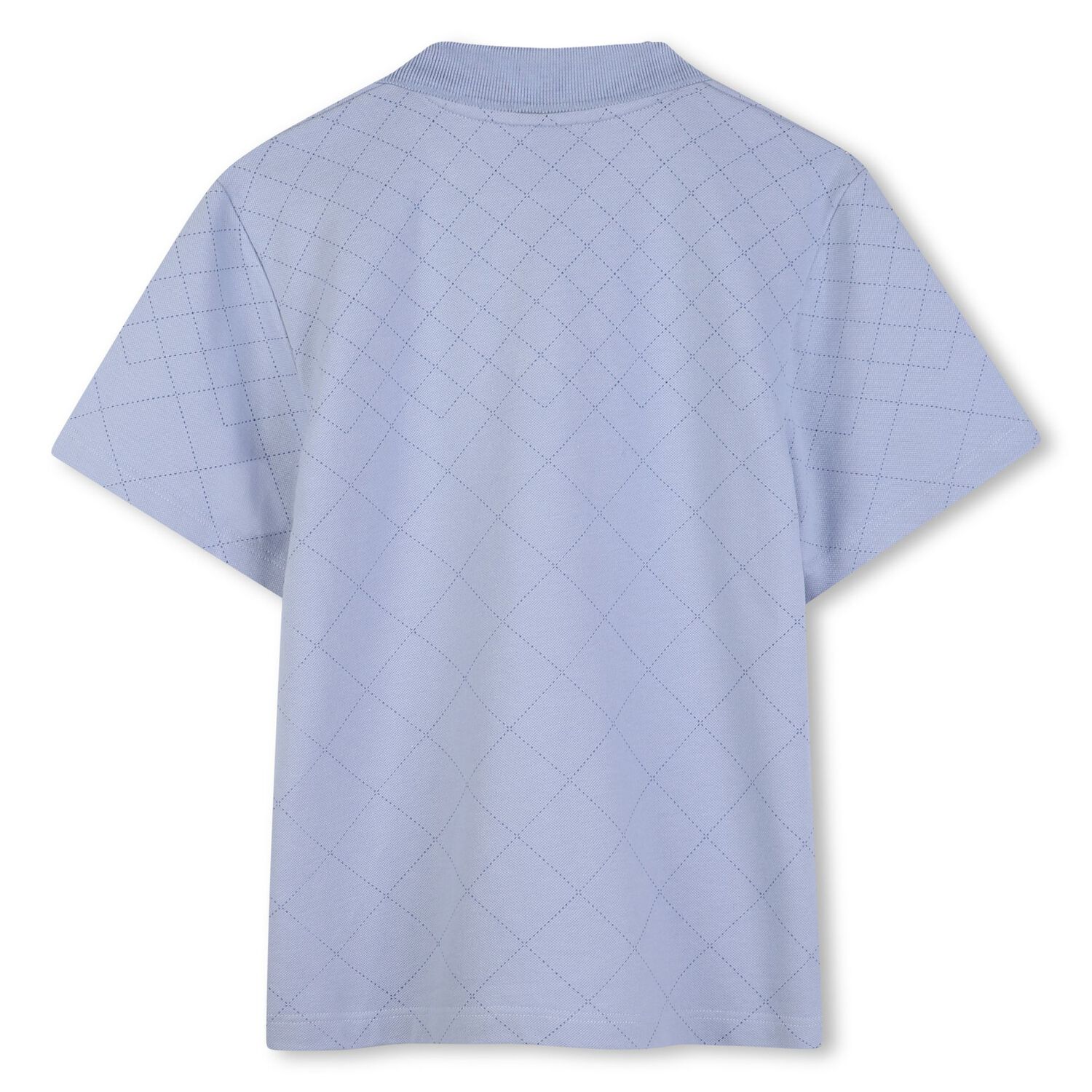 تيشيرت بولو بالشعار باللون الأزرق للأولاد, 1, hi-res