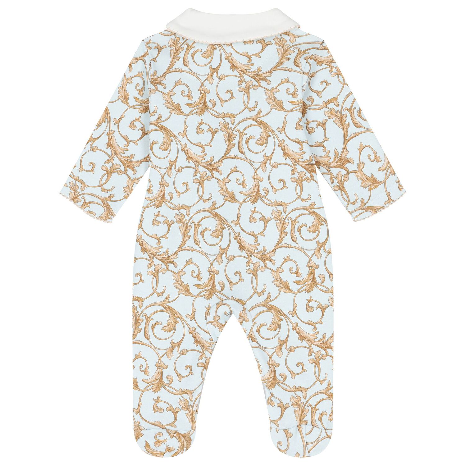 Baby Boys Blue & Gold Babygrow, 1, hi-res