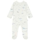 Baby Boys White & Blue Babygrows ( 4 Pack ), 5, hi-res