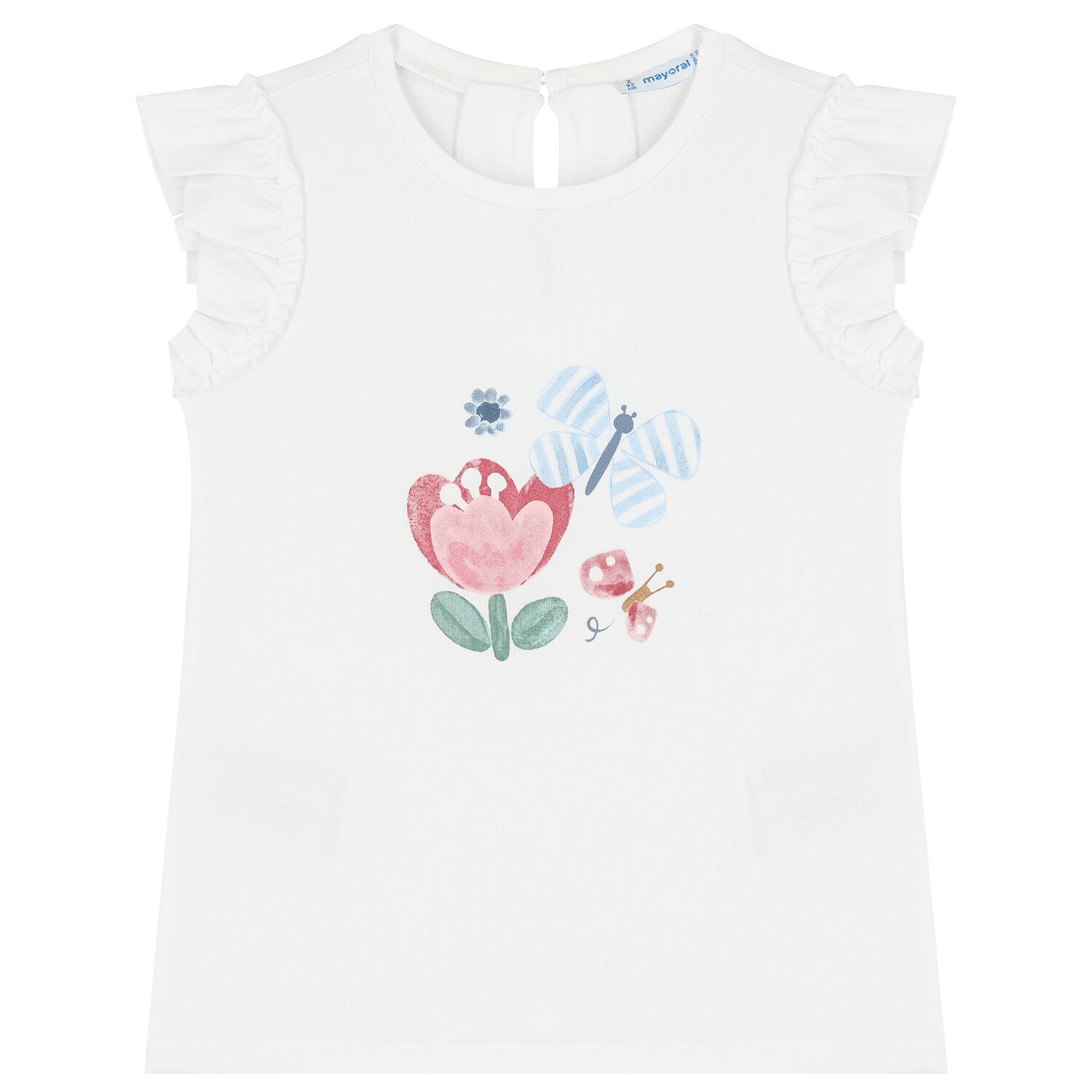 Younger Girls Ivory Butterfly Skirt Set, 1, hi-res