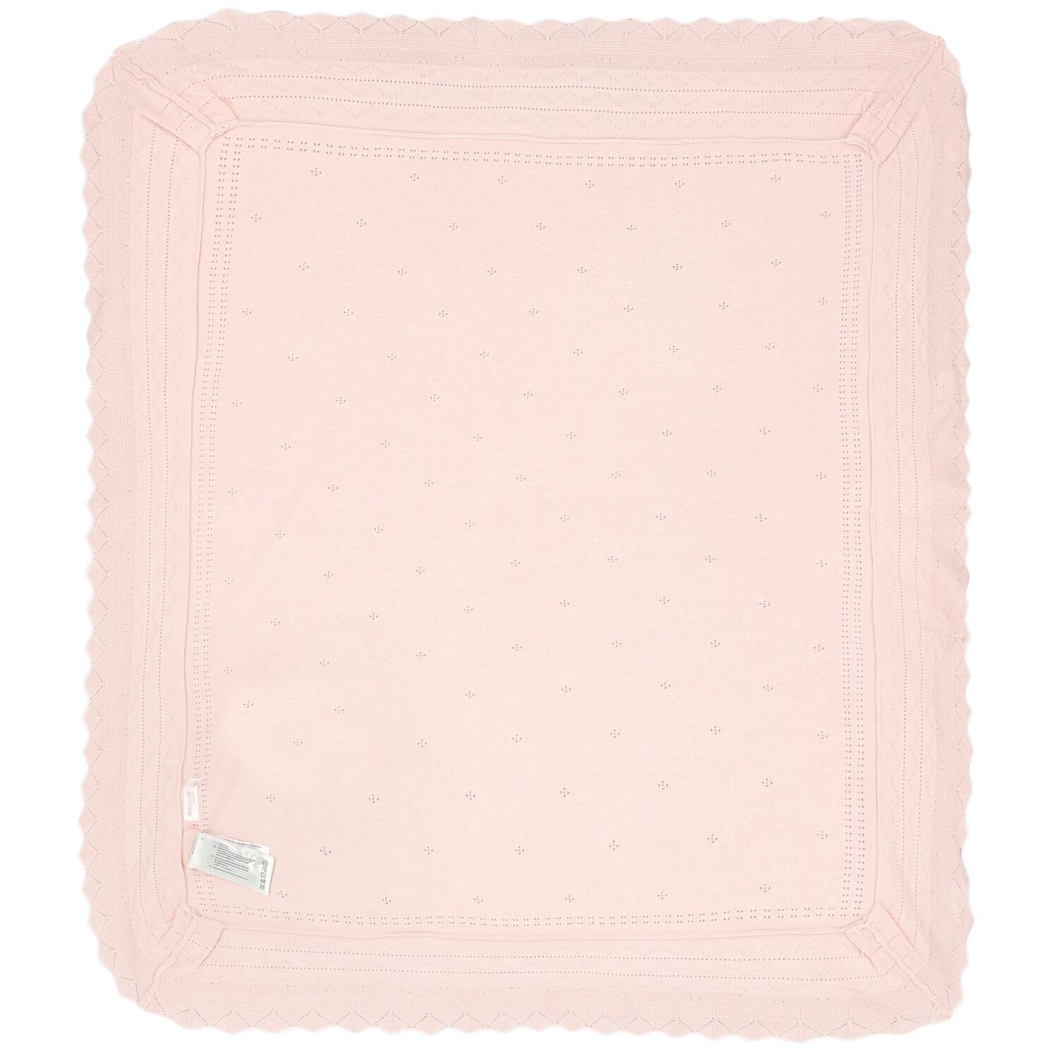 Baby Girls Pink Knitted Blanket, 1, hi-res