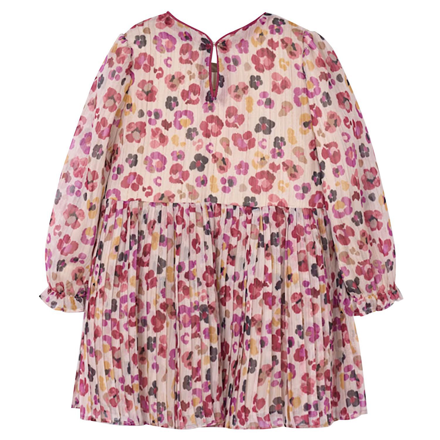 Girls Pink Floral Dress, 1, hi-res