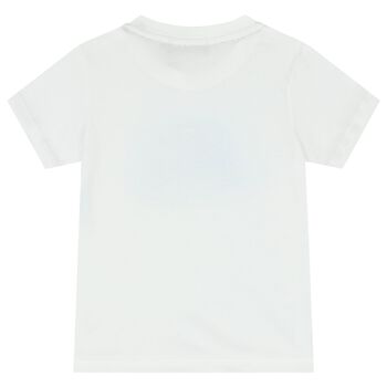 Younger Boys White Logo T-Shirt