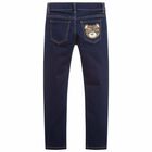 Girls Blue Logo Jeans, 1, hi-res