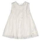 Younger Girls Beige Pleated Dress, 1, hi-res