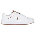 Boys White Logo Trainers, 1, hi-res