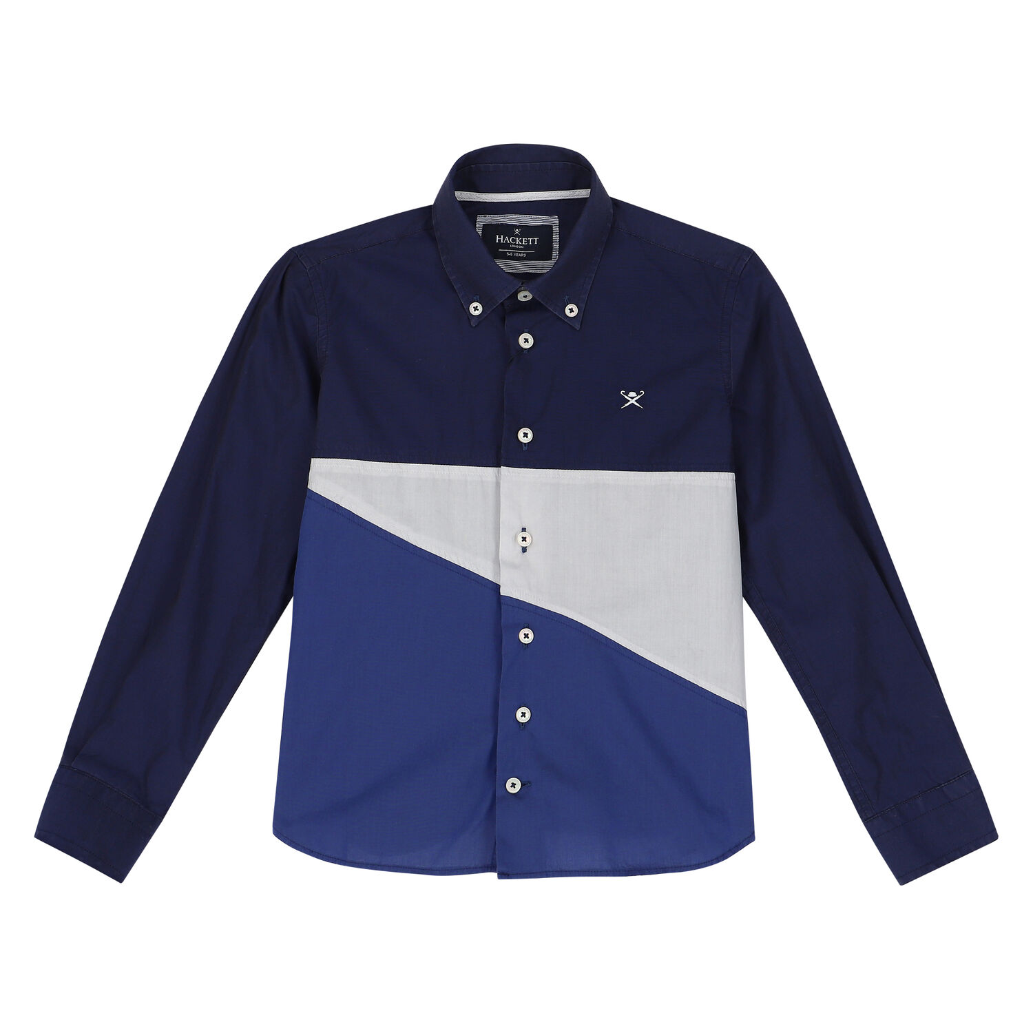 قميص بالشعار باللون الأبيض والكحلي للأولاد, 1, hi-res