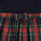 Girls Navy Blue & Red Tartan Dress, 1, hi-res
