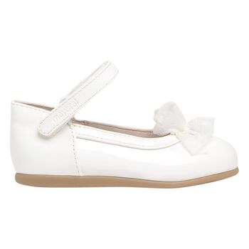 Younger Girls White Patent Shoes