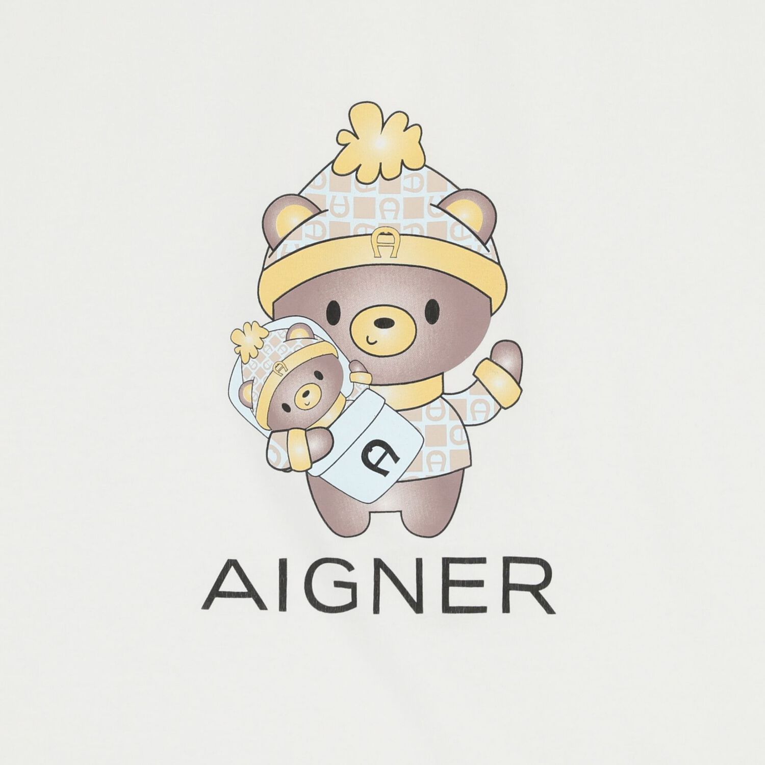 Baby Boys Ivory & Blue Teddy Bear Logo Blanket, 2, hi-res