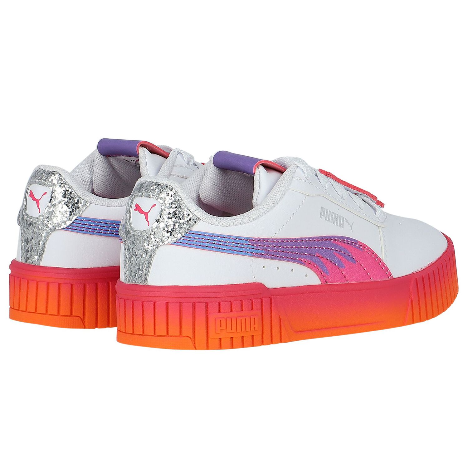 Girls White Carina Trolls Trainers, 1, hi-res image number null