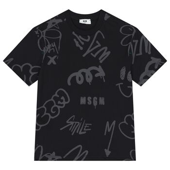 Boys Black Logo T-Shirt