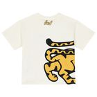 Boys Ivory Tiger Logo T-Shirt, 1, hi-res
