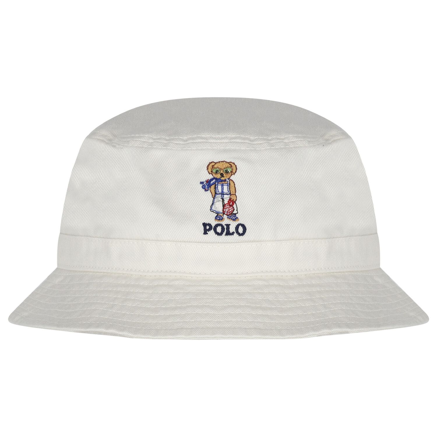 Girls Ivory Polo Bear Hat, 1, hi-res