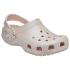 Girls Metallic Beige Classic Clogs Sandals , 1, hi-res