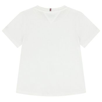Girls White Logo T-Shirt