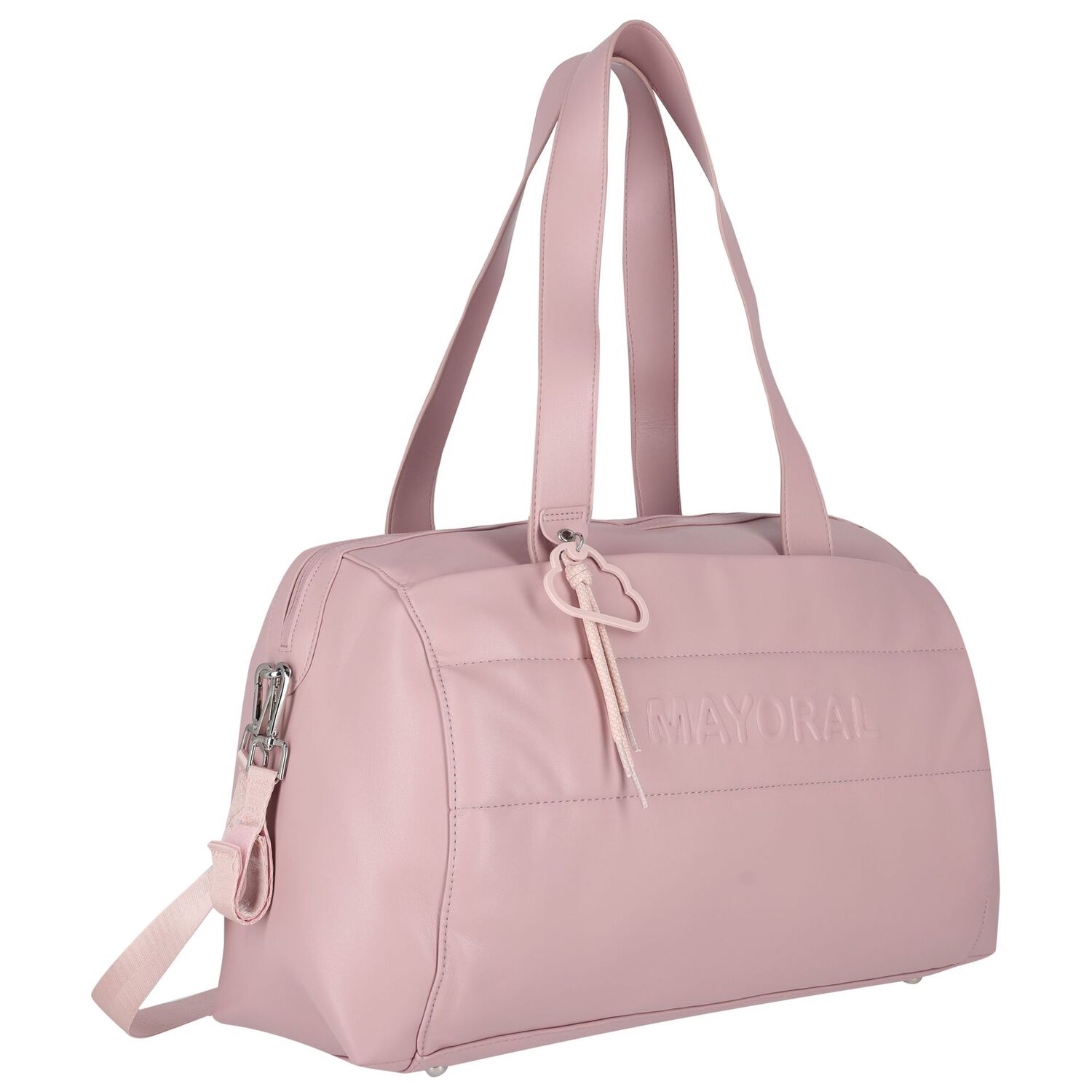Pink Faux Leather Changing Bag, 2, hi-res