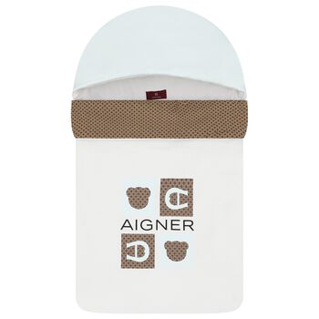 Baby Boys White & Blue Logo Nest