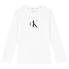 بيجاما بالشعار باللون الابيض والاسود للاولاد, 1, hi-res