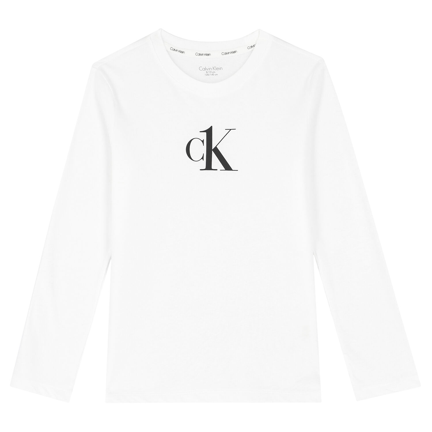 بيجاما بالشعار باللون الابيض والاسود للاولاد, 1, hi-res