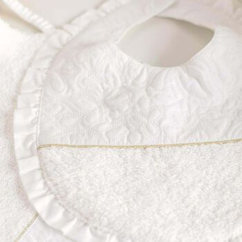 Ivory & Gold Baby Bib