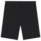 Black Logo Softskin Cycling Shorts, 1, hi-res