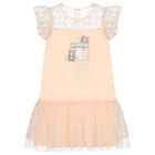 فستان بنات  بطبعة حقيبة باللون الوردي, 1, hi-res