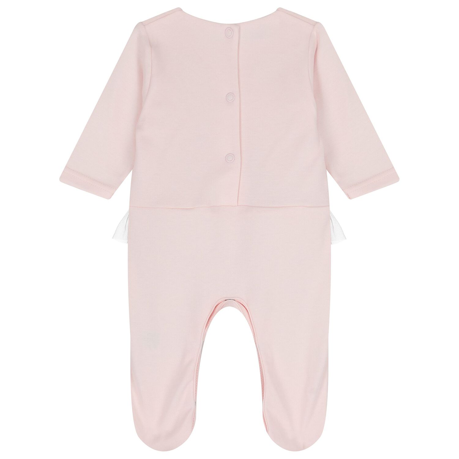 Baby Girls Pink Bunnies Babygrow, 1, hi-res