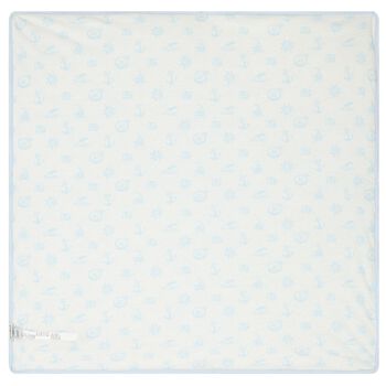 Baby Boys Blue & Ivory Blanket