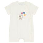 Baby Boys Ivory Teddy Bear Romper ( 2-Pack ), 1, hi-res