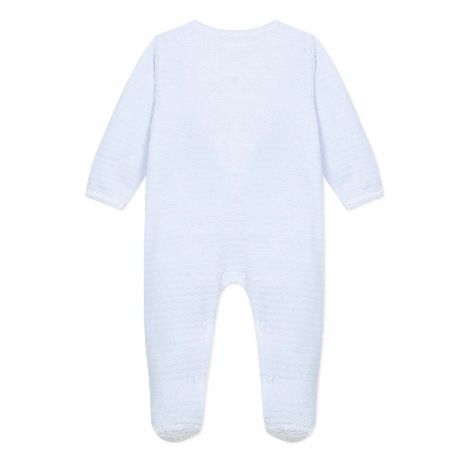 Baby Boys Blue Ribbed Babygrow, 2, hi-res image number null