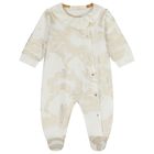 Baby Girls White & Gold Geo Map Babygrow, 1, hi-res