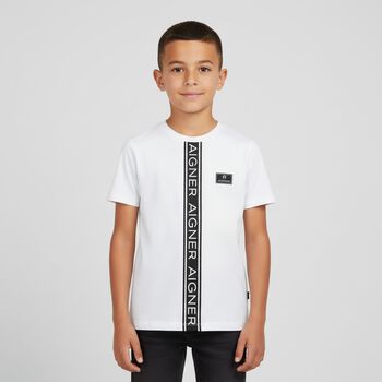 Boys White Logo T-Shirt